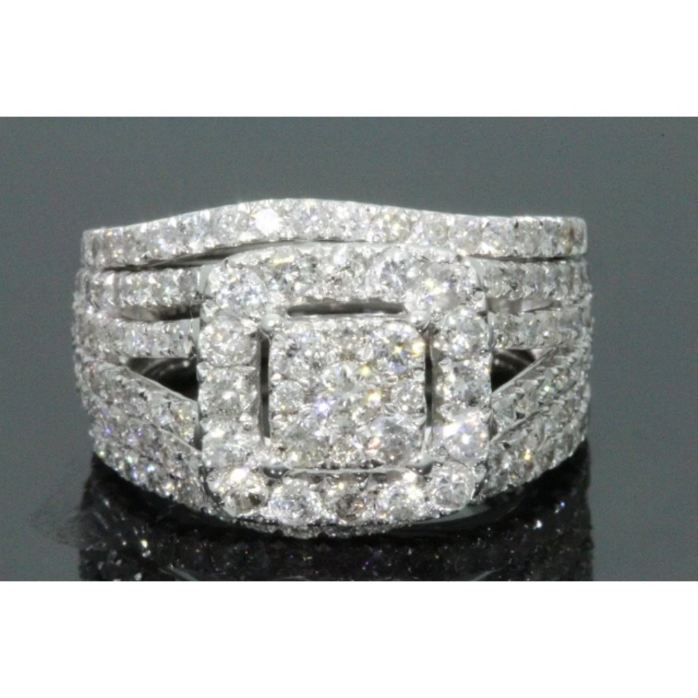 2.25 carat 10k white gold diamond ring set